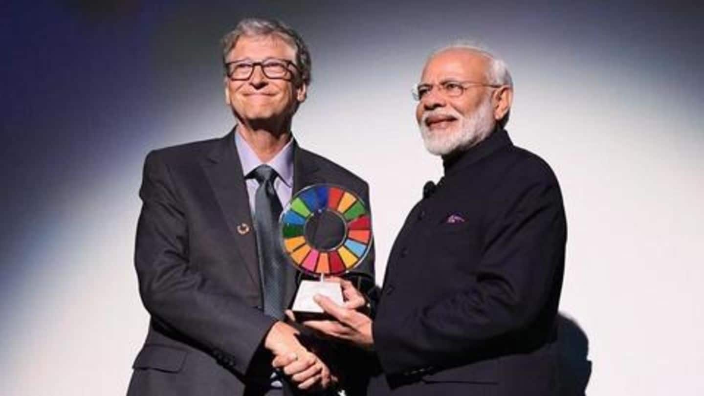 Narendra Modi receives Global Goalkeeper Award for Swachh Bharat campaign