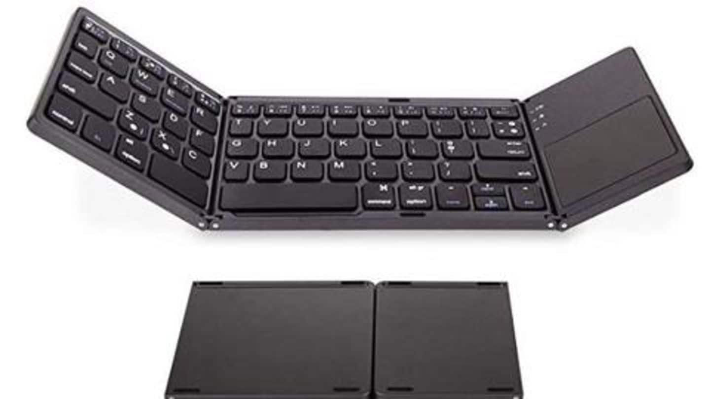 Saco foldable keyboard with built-in trackpad: Priced at Rs. 1,800 Saco foldable keyboard with built-in trackpad: Priced at Rs. 1,800
