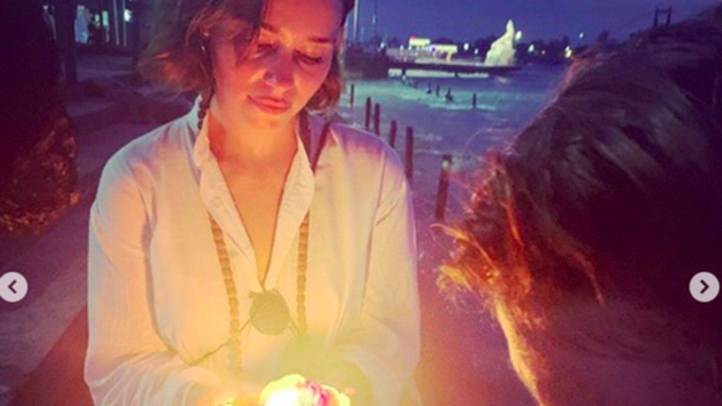 They also participated in the Ganga aarti: Source They also participated in the Ganga aarti: Source