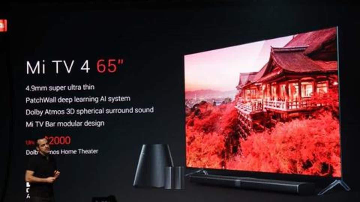 Xiaomi Mi TV 4 65-inch launched: Specifications, features, and price