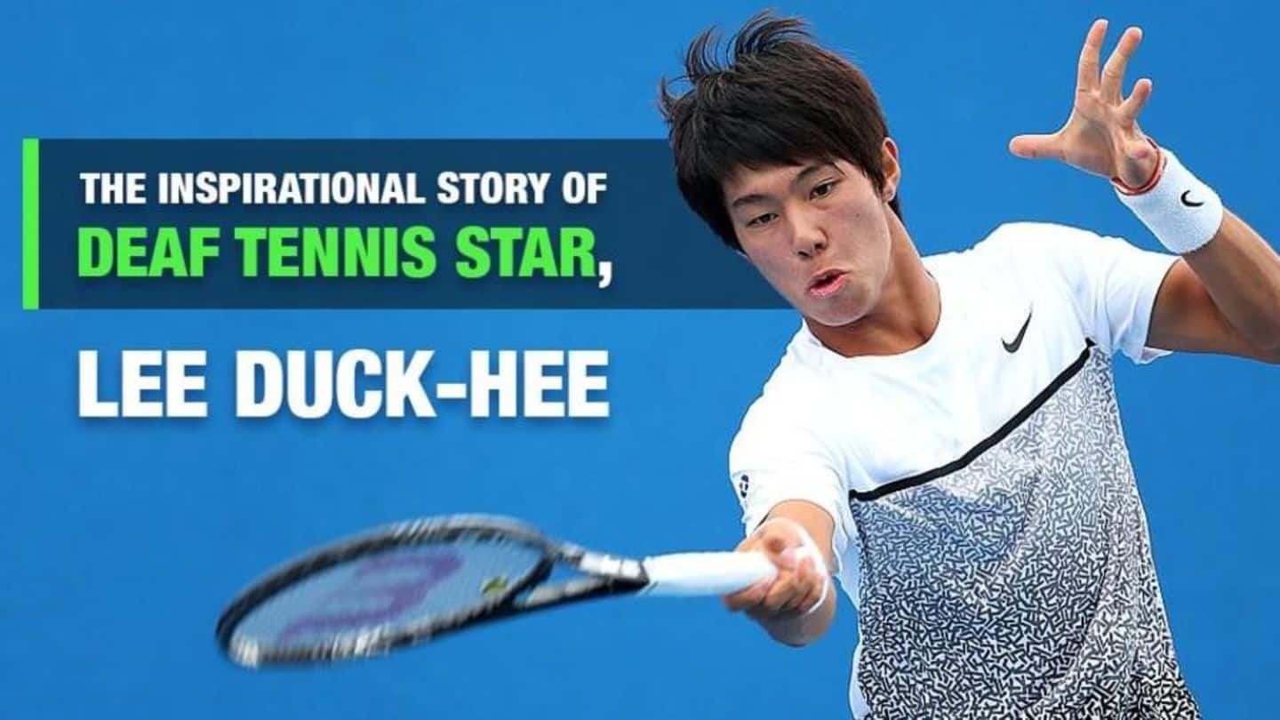 Hearing-impaired tennis player, Lee Duck-hee, advances in US Open qualifiers