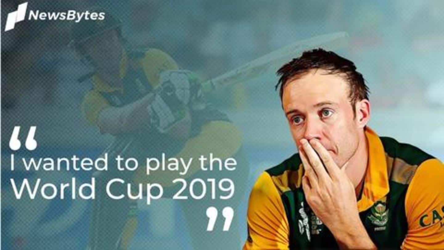 AB de Villiers wanted to play World Cup 2019