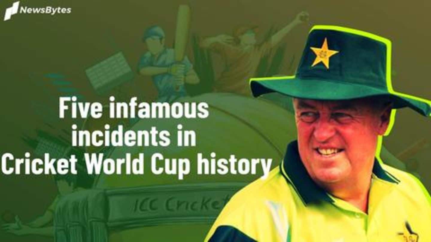 Five infamous incidents in Cricket World Cup history