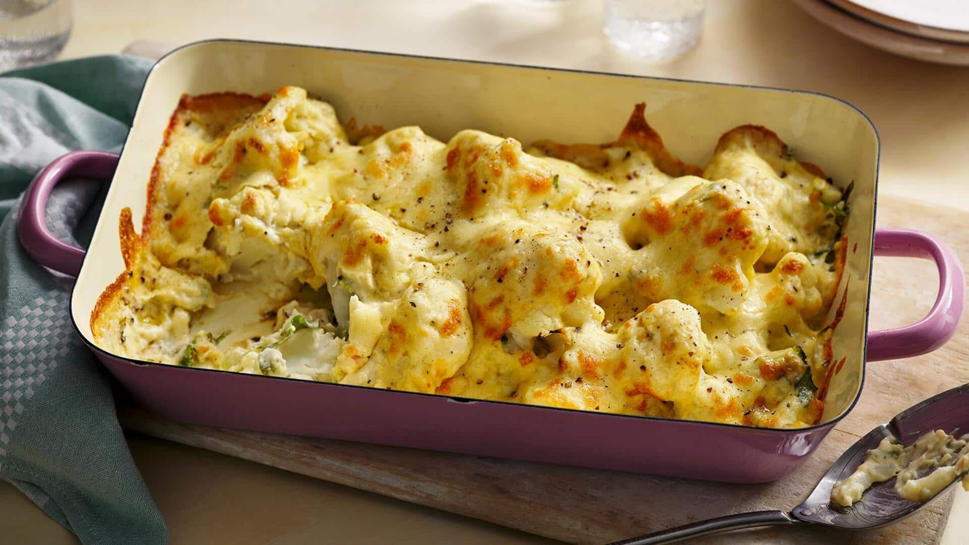 Savor these delicious dairy-free cauliflower cheeses