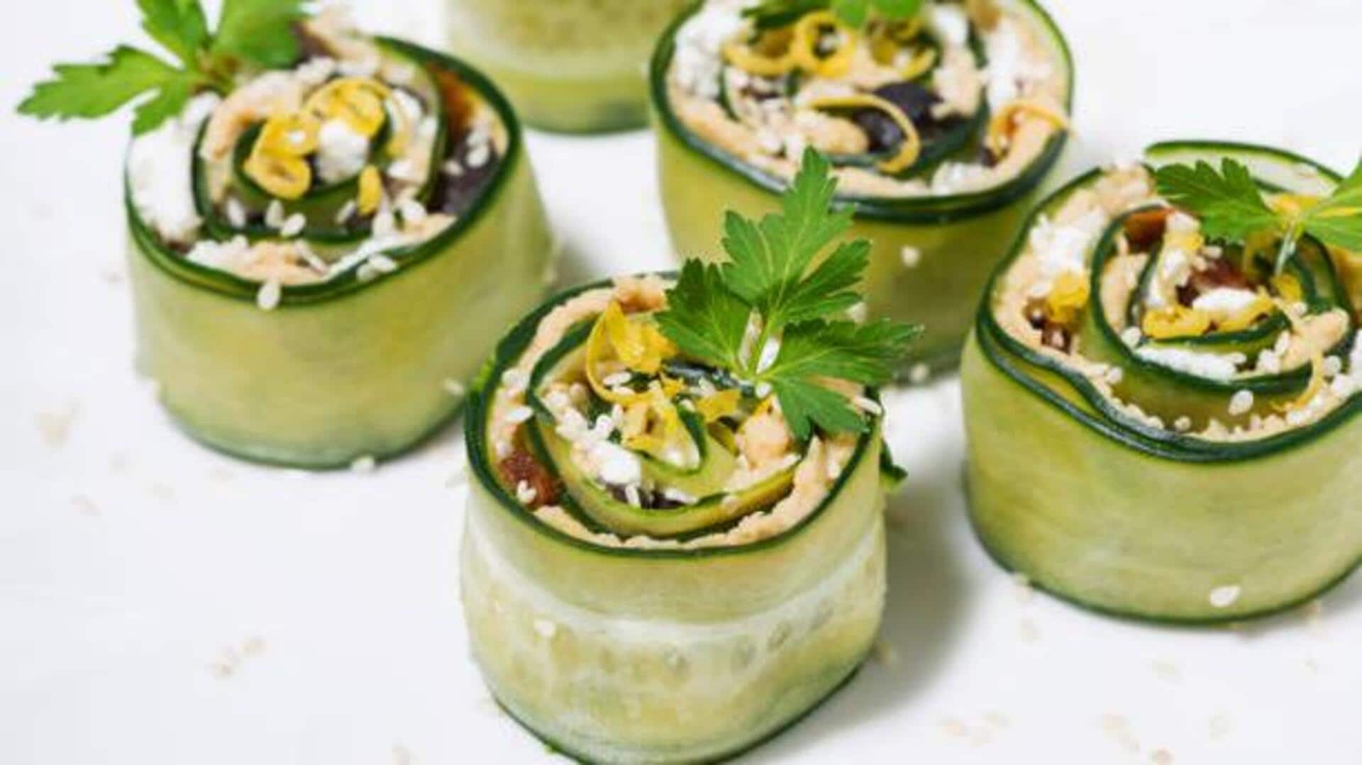 These cucumber hummus rolls are a life-saver 