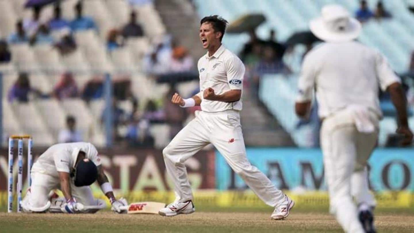 Kohli has fallen to Boult and Southee thrice each Kohli has fallen to Boult and Southee thrice each