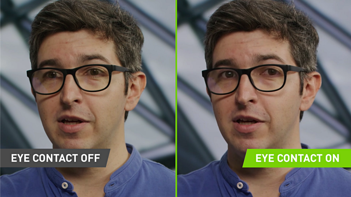 NVIDIA Broadcast gets 'Eye Contact,' prevents you from looking distracted