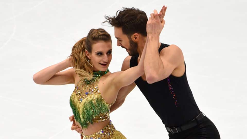 Wardrobe malfunction at Olympics: French ice skater suffers costume disaster