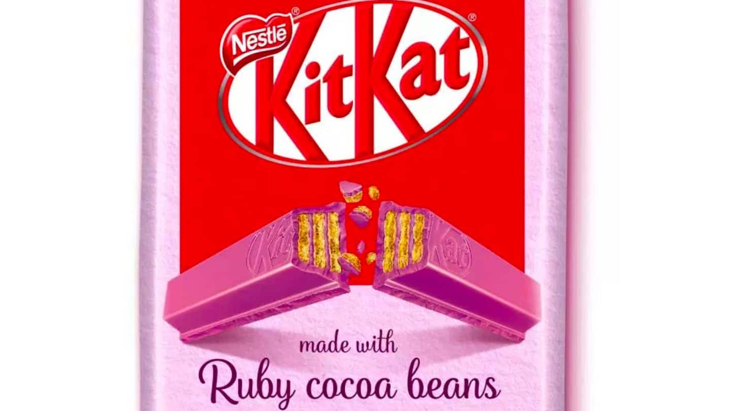 ice cream kitkat pink