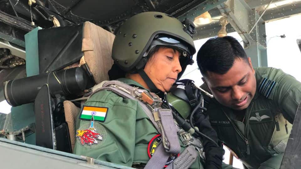Nirmala Sitharaman takes off in IAF's combat jet Sukhoi-30 MKI