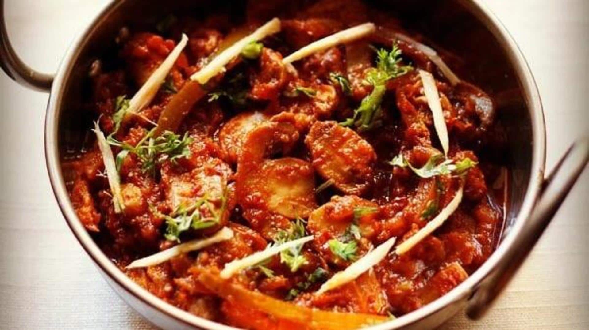 Spice up your day with this kadai mushroom recipe