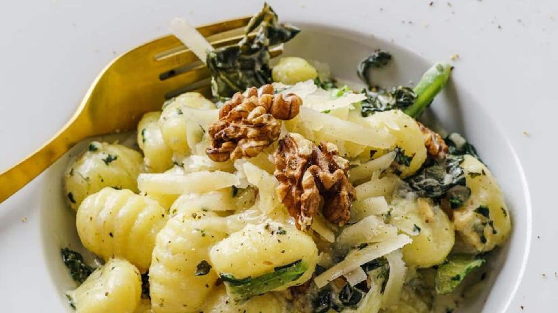 Try this Italian vegan pesto gnocchi recipe