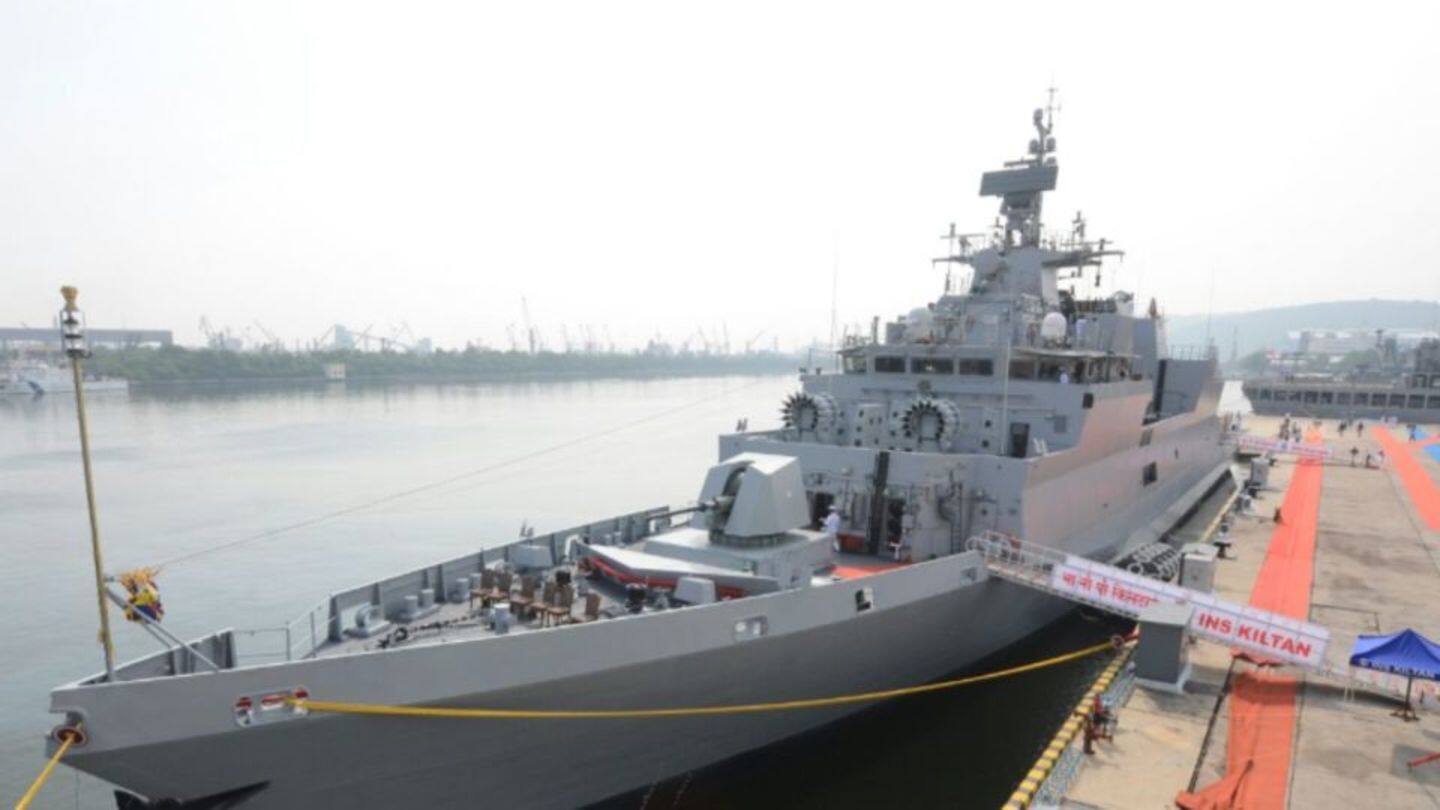 Indian Navy commissions submarine hunter INS Kiltan