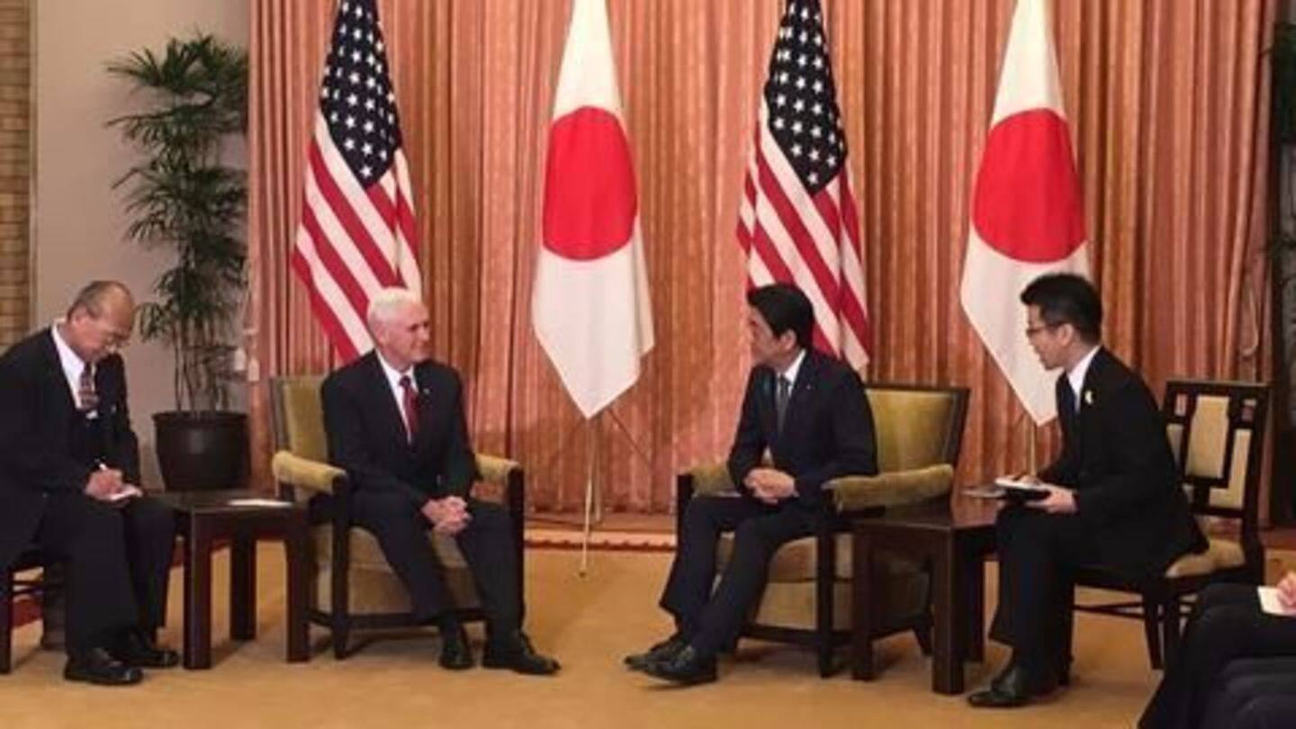 Pence reassures Japan of US' commitment on North Korea