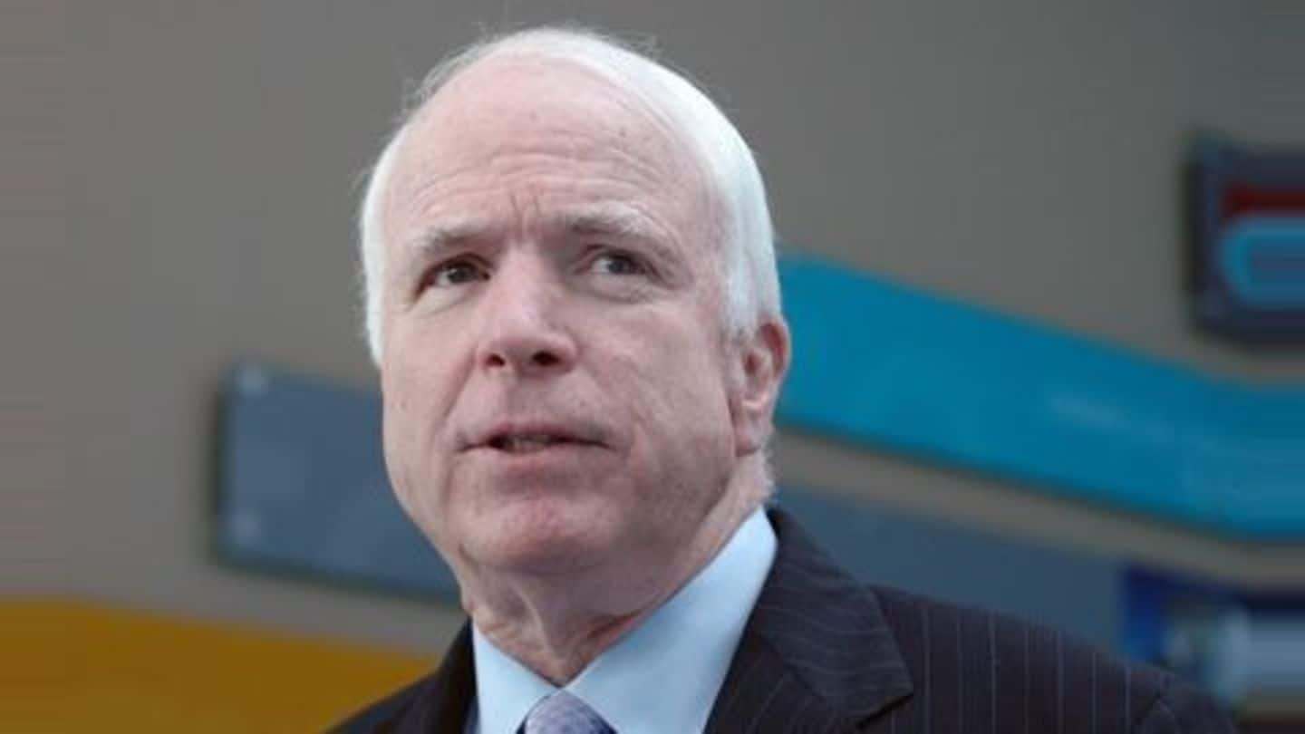 Veteran US senator John McCain diagnosed with brain cancer