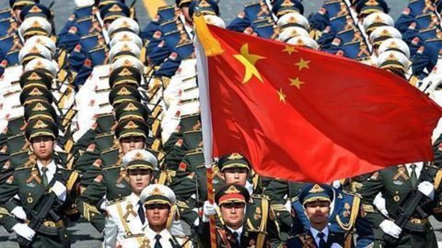 China shows of military might in huge army parade