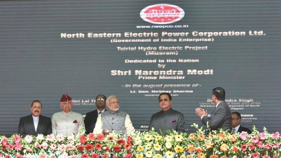 Modi inaugurates 60MW Tuirial Hydropower Project in Mizoram