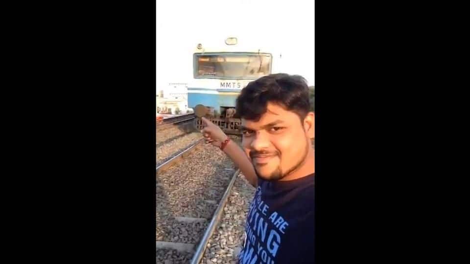Selfie with speeding train lands Hyderabad youth in hospital