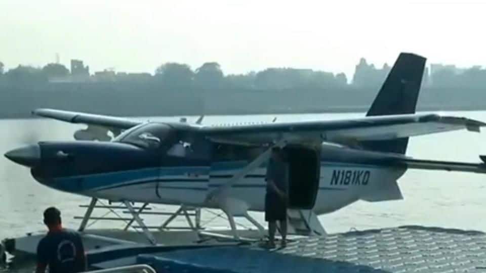 Modi ends Gujarat campaign with India's first seaplane ride