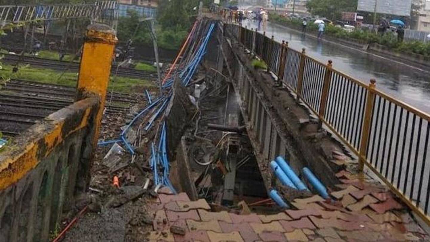 Amid heavy rains, Gokhale Road overbridge collapsed this week Amid heavy rains, Gokhale Road overbridge collapsed this week