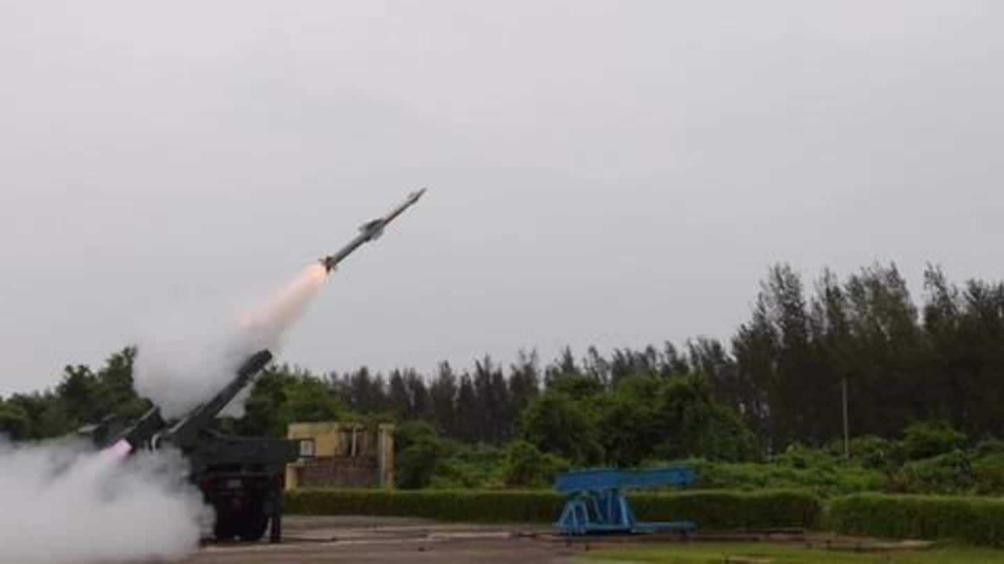 India successfully test-fires indigenous short-range QRSAM missile