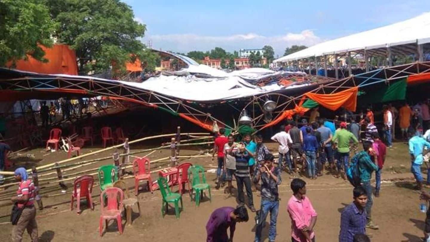 Over 20 injured as tent collapses during Modi's Midnapore rally