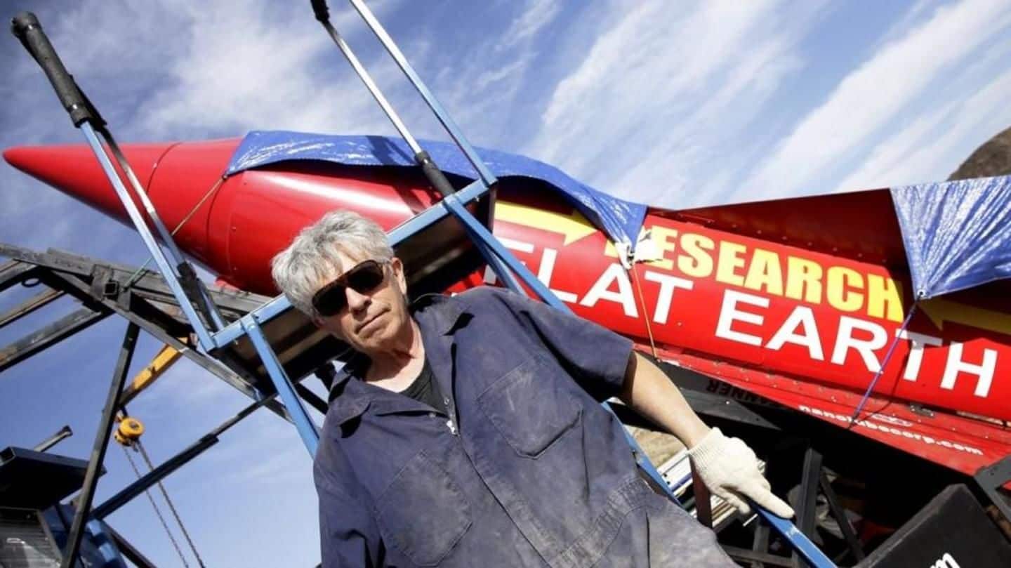 'Flat-Earther' launches himself in self-made rocket to prove his theory