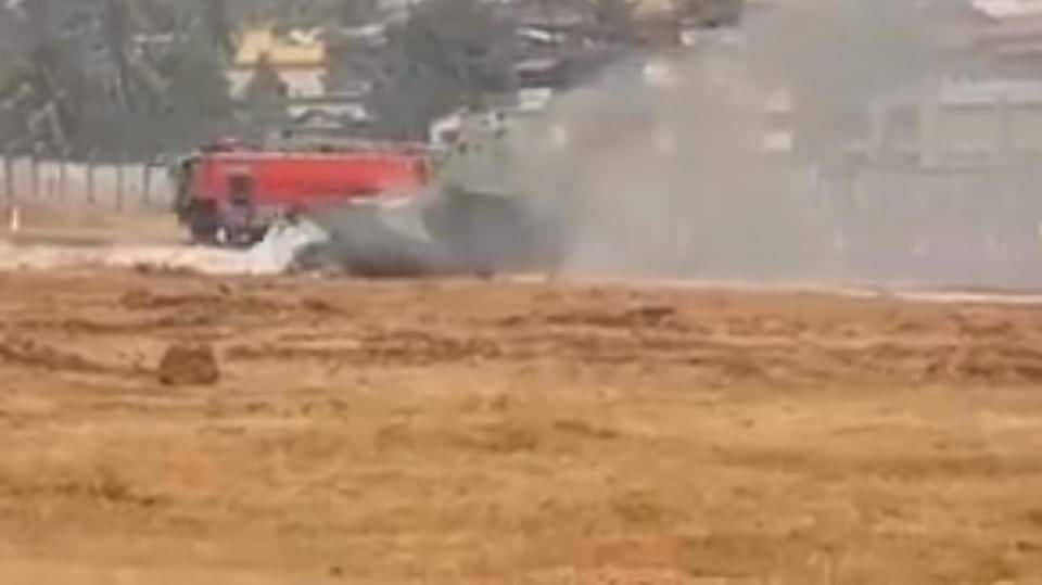 MiG-29 crashes at Goa airport, catches fire, pilot safe
