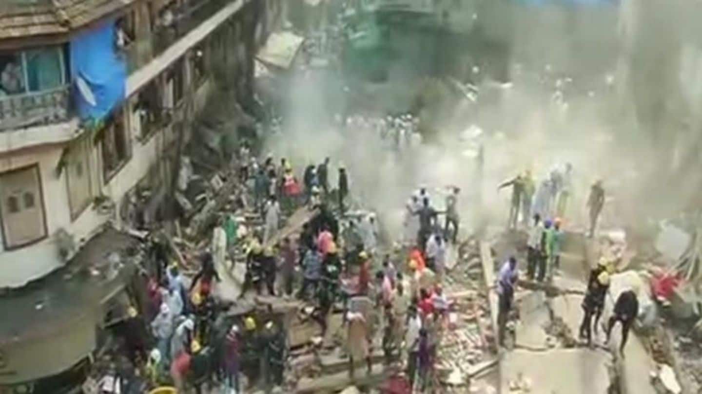 Three-storeyed residential building collapses in Mumbai, many feared trapped