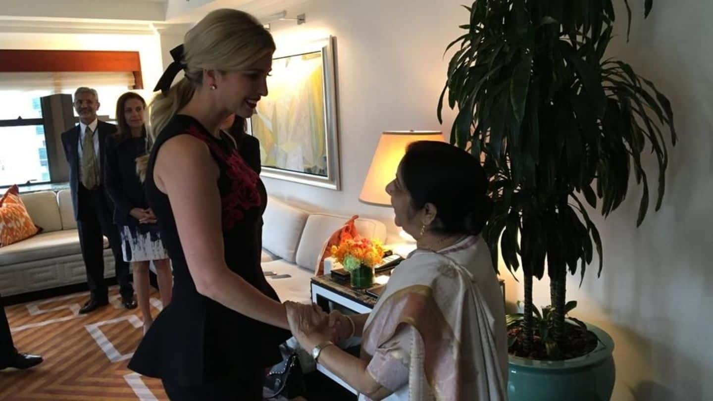 Ivanka Trump meets "charismatic" Sushma Swaraj in NY