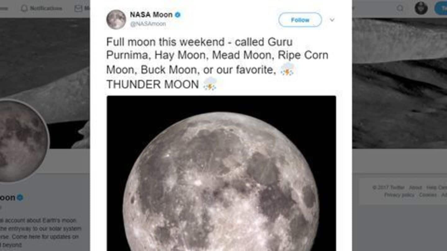 NASA tweets about Guru Purnima!