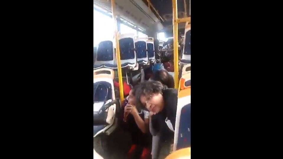In Gurgaon, school bus full of children attacked In Gurgaon, school bus full of children attacked