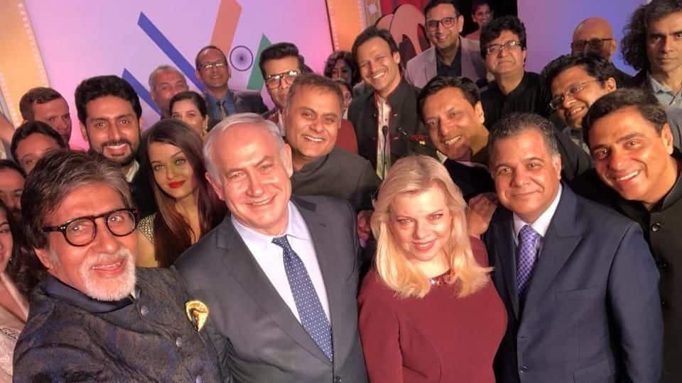 Netanyahu recreates viral Oscar selfie with Bollywood biggies in India
