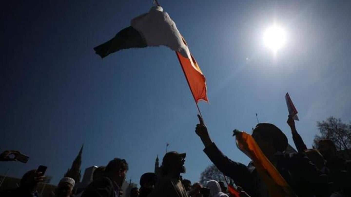 Violent agitators rip off the tricolor, Indian journalists also manhandled Violent agitators rip off the tricolor, Indian journalists also manhandled