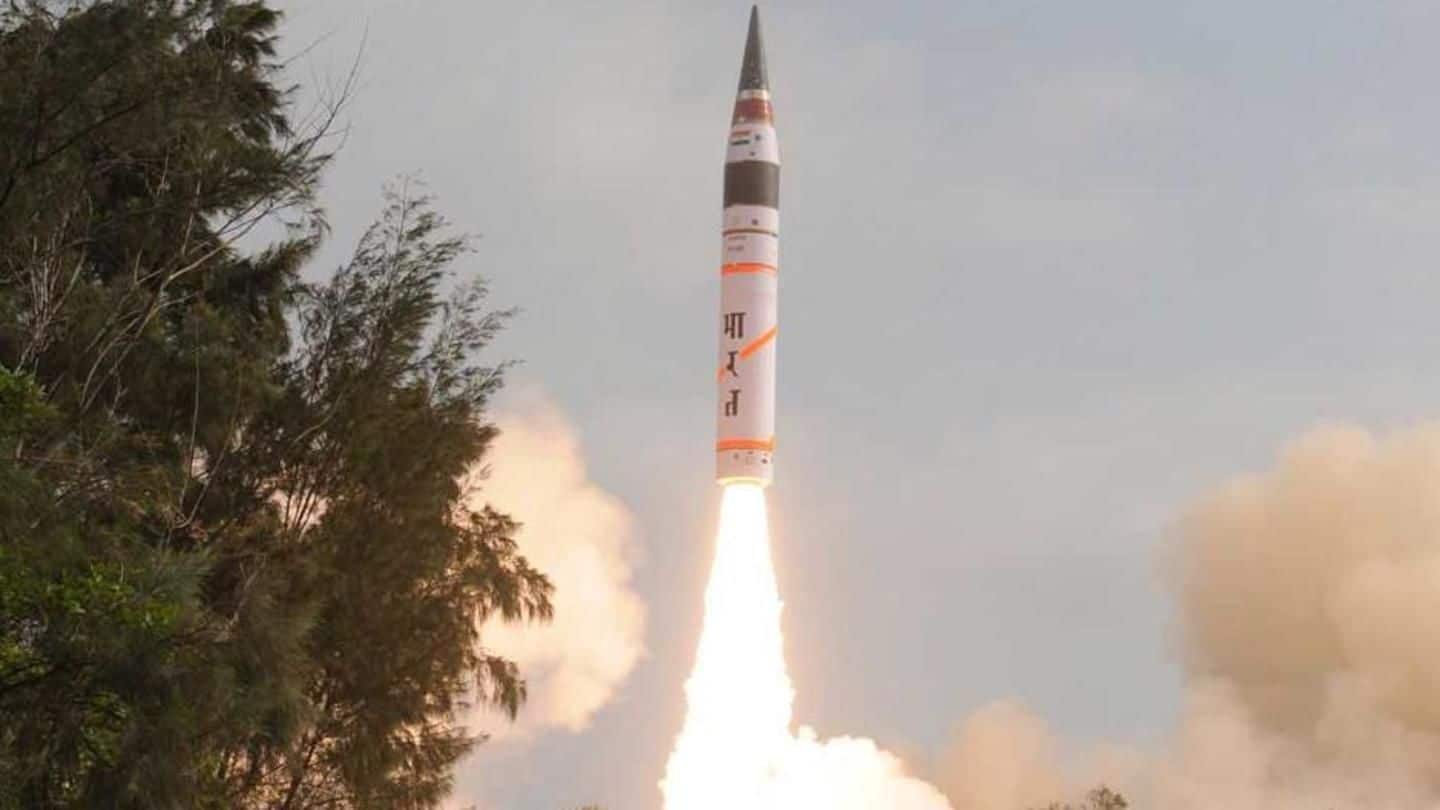#DefenseDiaries: India successfully test-fires nuclear-capable Agni-V missile for 6th time