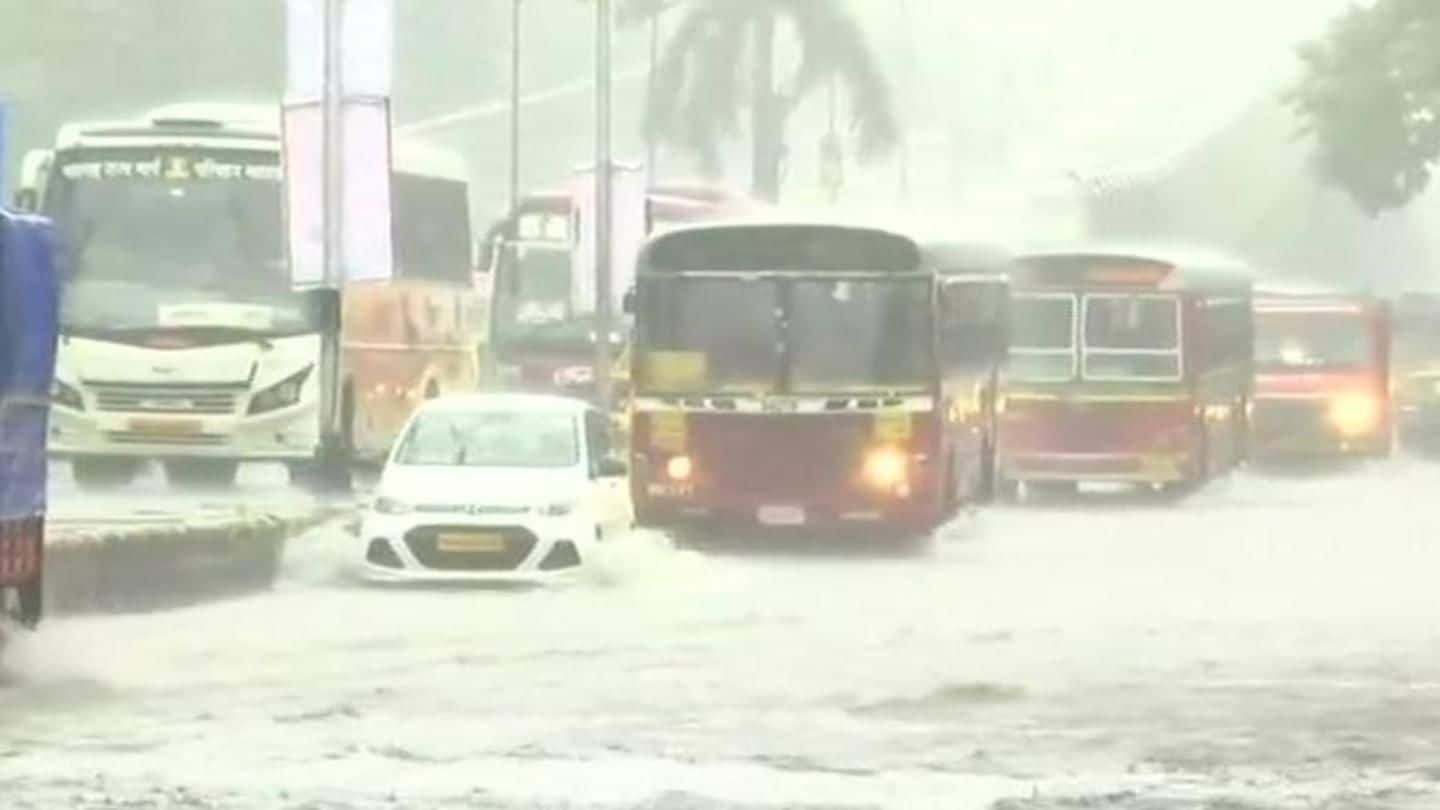 Mumbai rains: One dead in waterfall, city flooded, traffic hit
