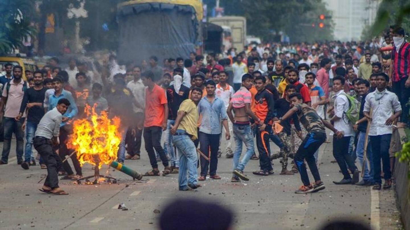 Violence broke out during last month's protests Violence broke out during last month's protests