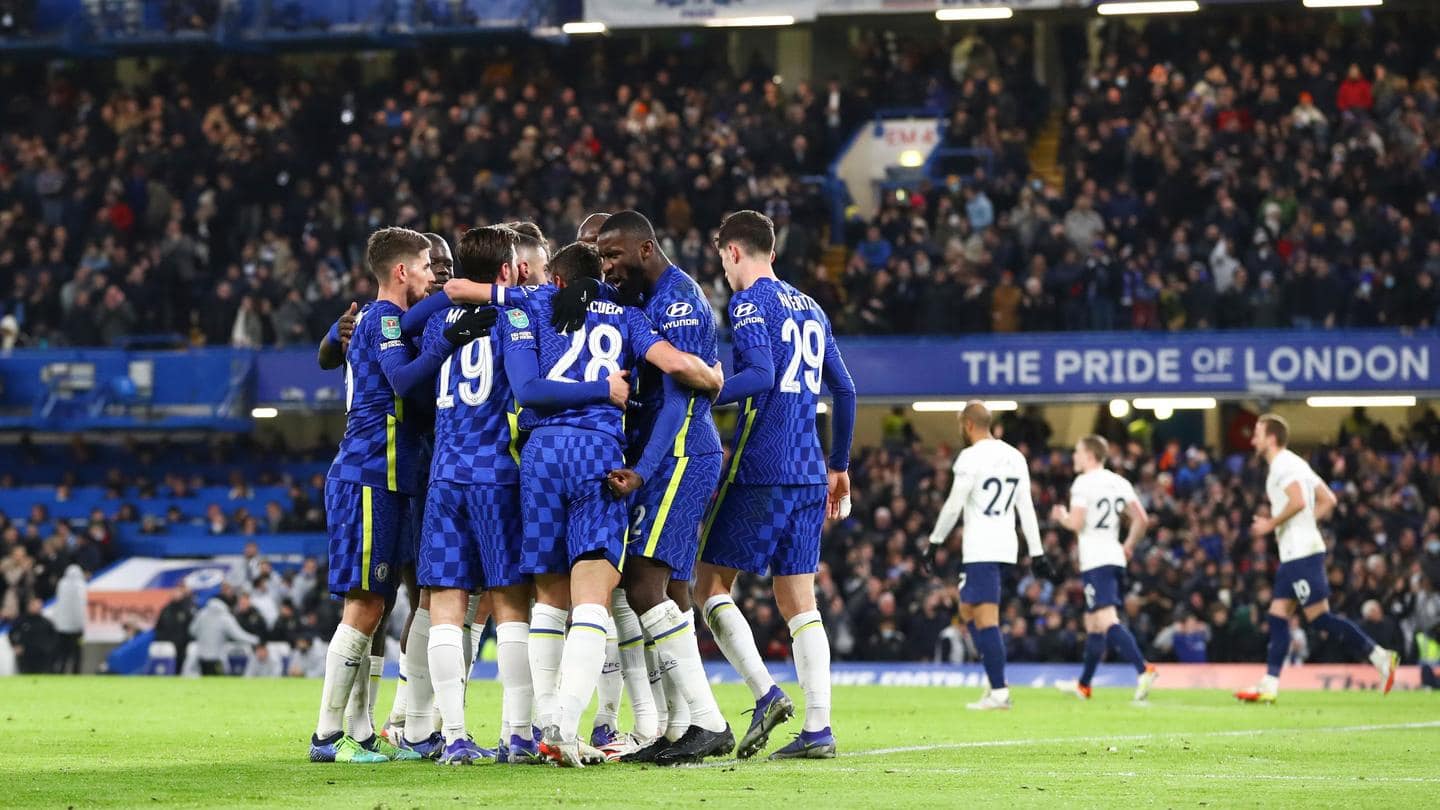 Carabao Cup: Chelsea beat Tottenham 2-0 in semi-final first leg