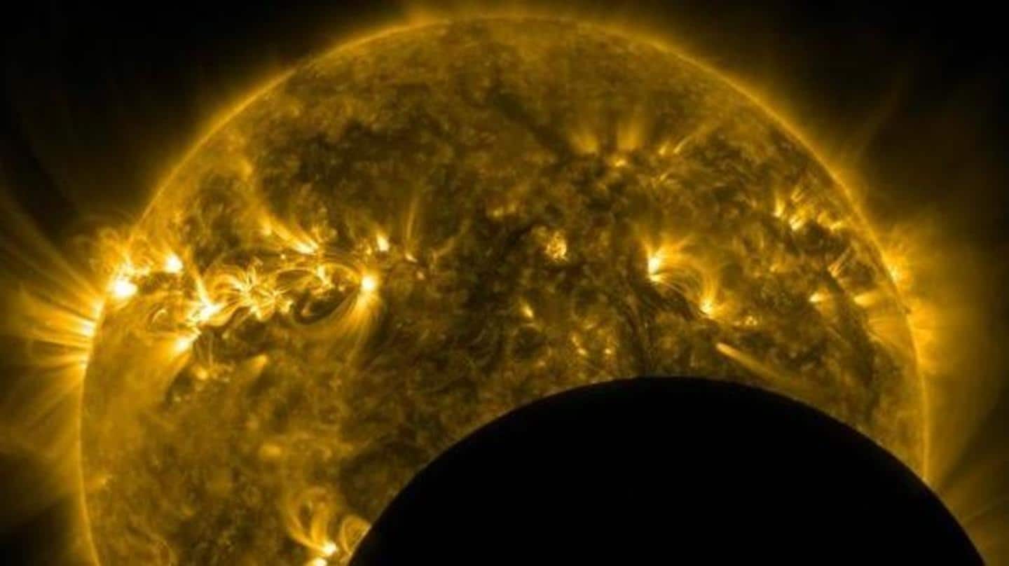 NASA's sun observatory observes solar eclipse in space