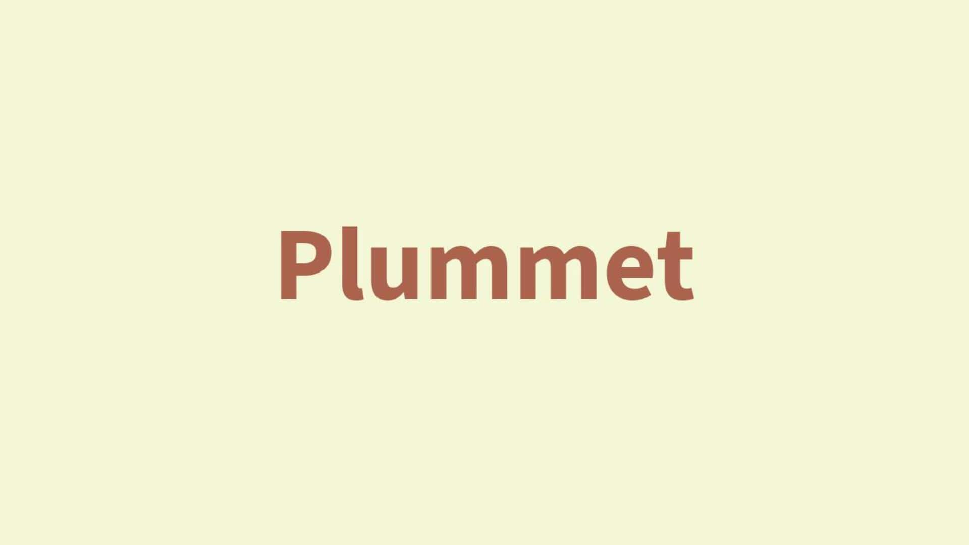 Word of the Day: Plummet Word of the Day: Plummet