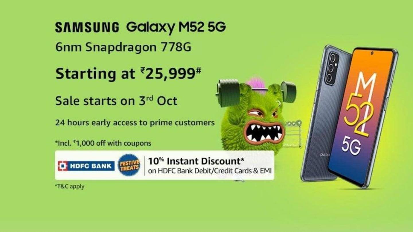 Samsung Galaxy M52 5G: Pricing and availability Samsung Galaxy M52 5G: Pricing and availability