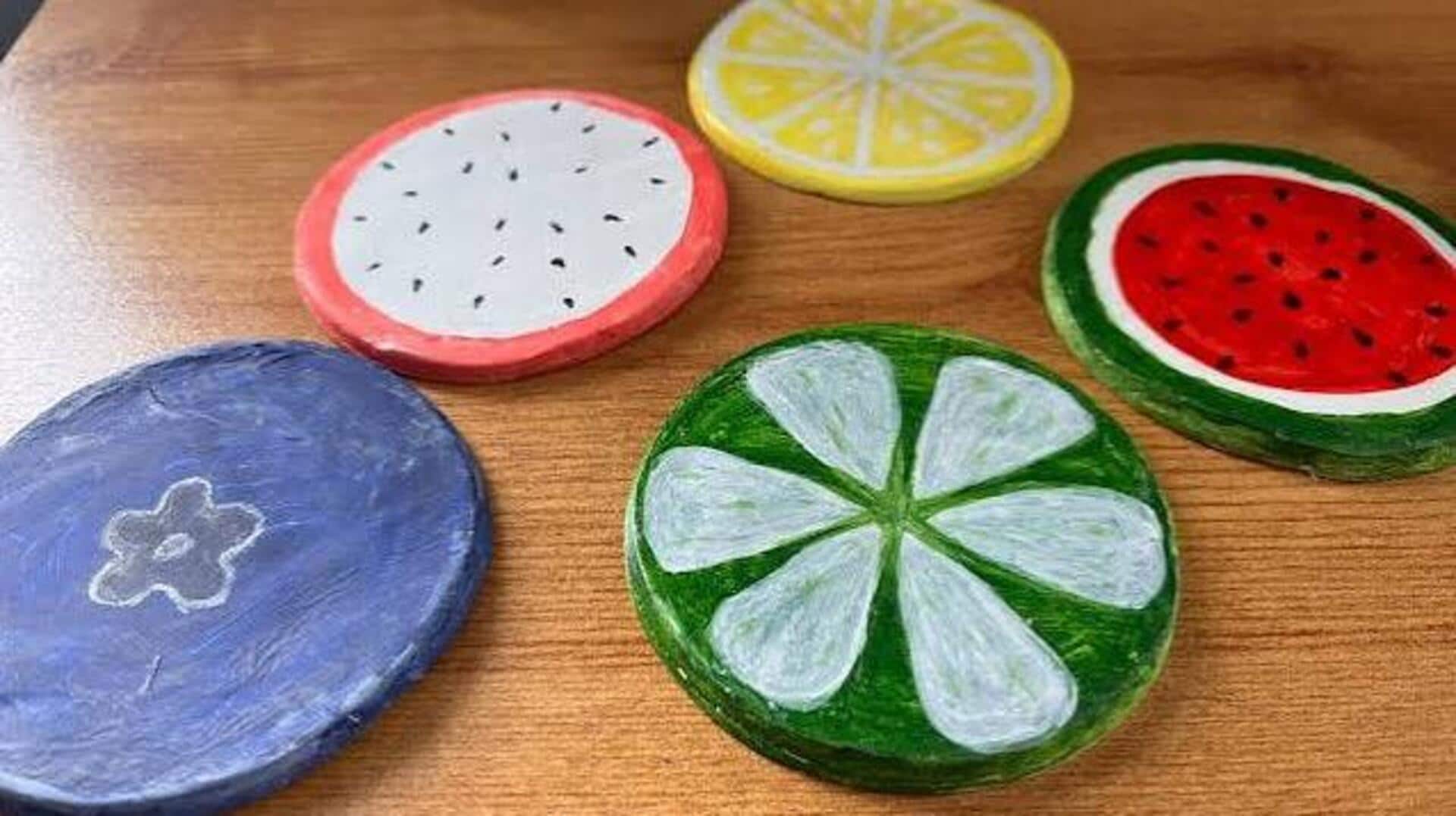 How to make clay coasters at home