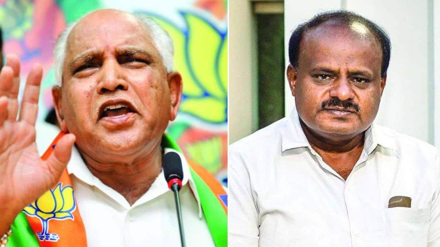 Yediyurappa became CM as BJP unseated JDS-Congress government Yediyurappa became CM as BJP unseated JDS-Congress government