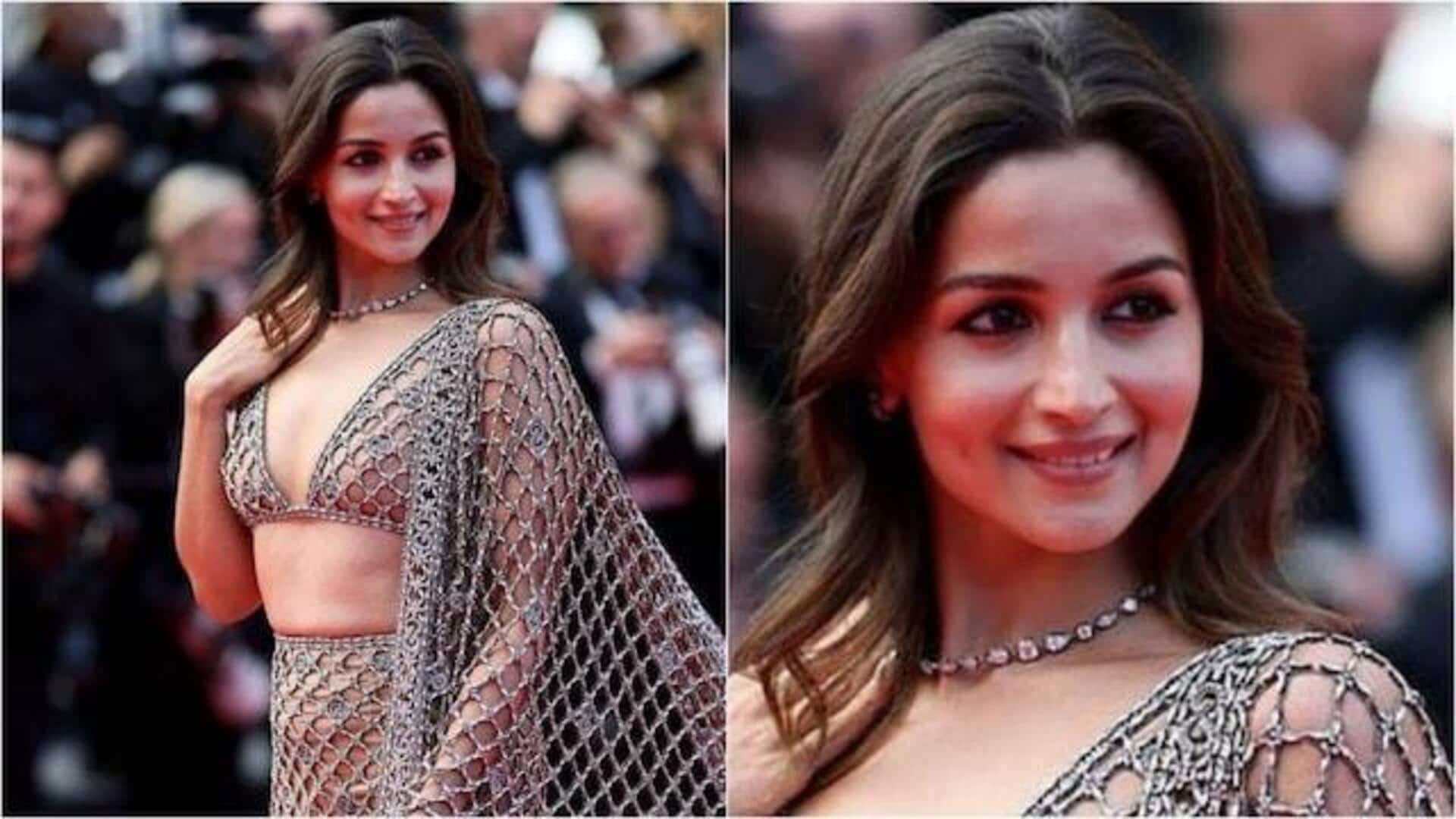 Dazzling crystals, Gucci saree: Inside Alia's gorgeous Cannes look