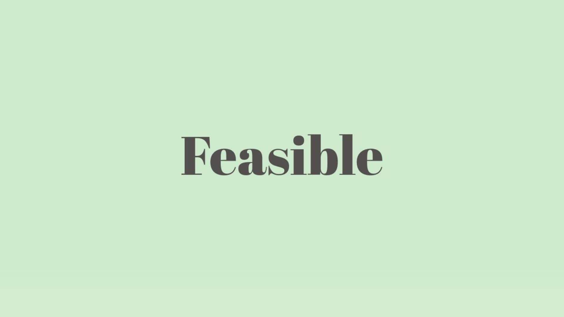 Word of the Day: Feasible