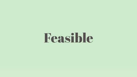 Word of the Day: Feasible