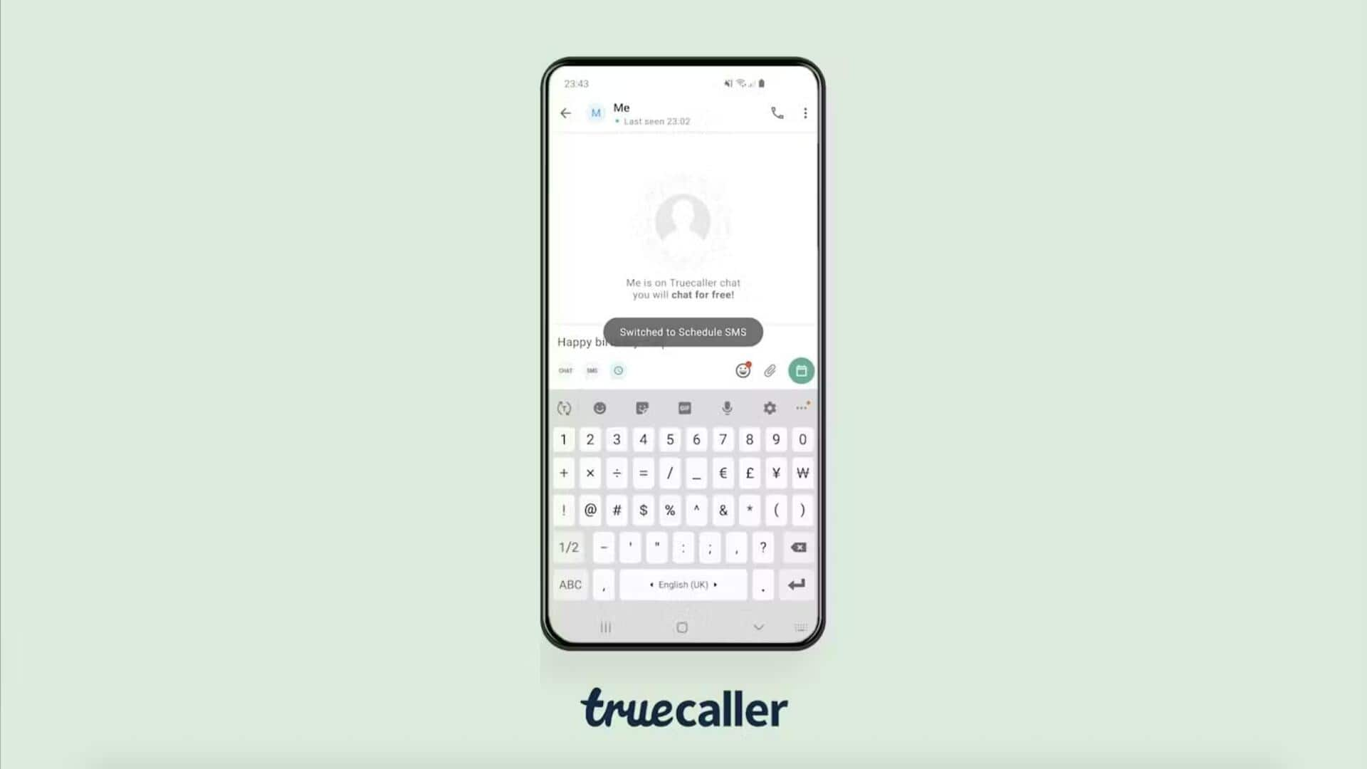 How to schedule messages on Truecaller