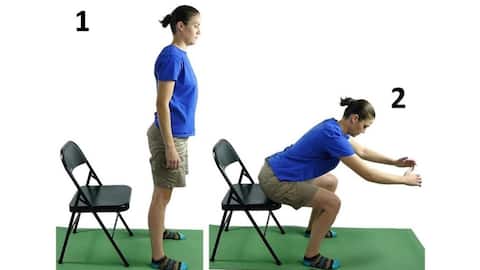 What are chair squats?