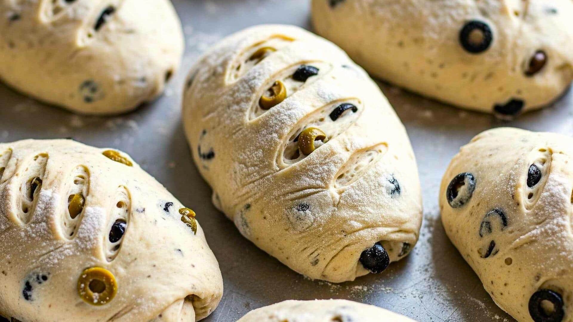 These Greek baked olive snacks are pure love!