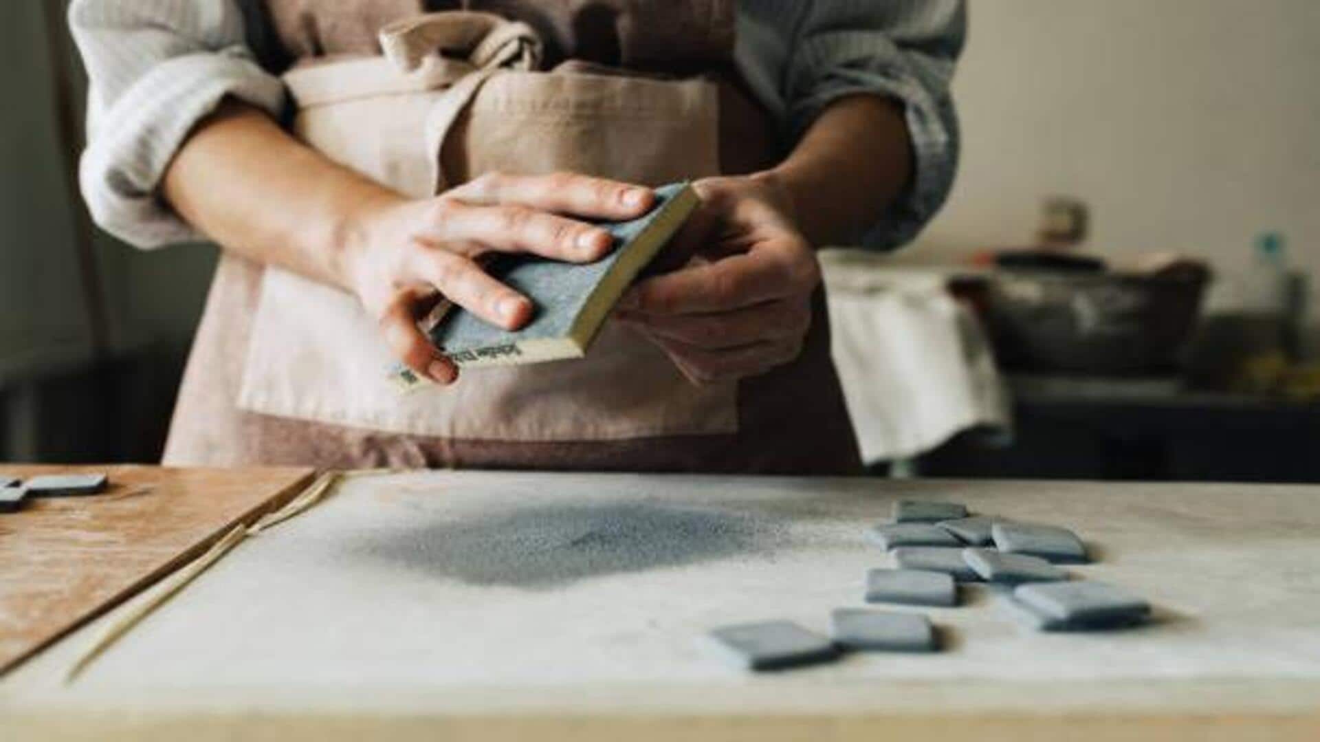 How to make hand-stamped clay tiles 